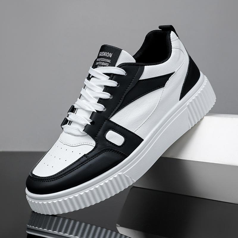 Men's shoes spring new retro low-top shoes trendy versatile breathable casual shoes thick baseplate shoes