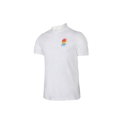 Sportswear Rainbow Gradient Swoosh Polo Shirt Men Tops White CI9595-100