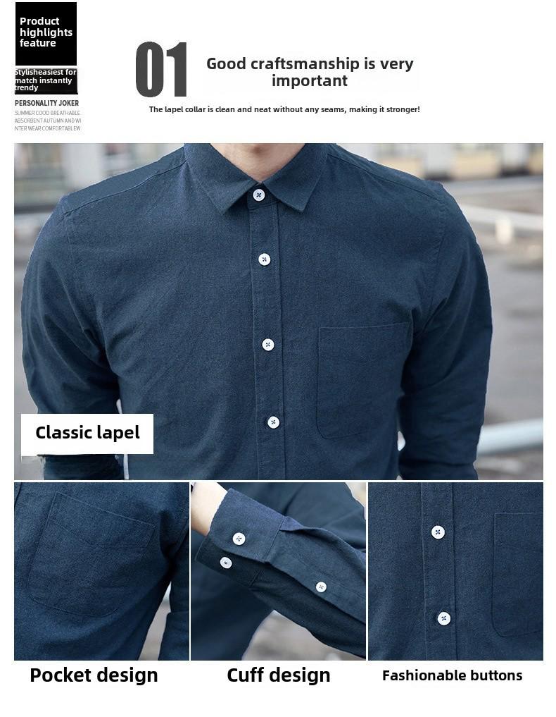 2023 Herren Langarm Trendige Lockere Jeanshemdjacke für Frühling und Herbst