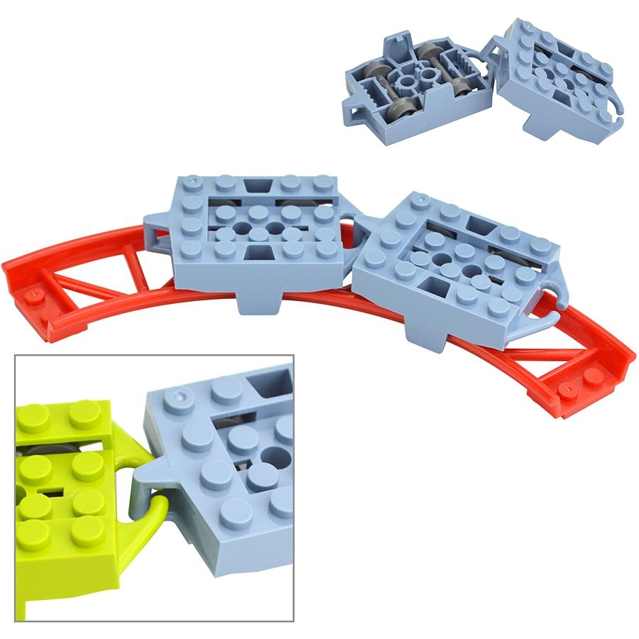 Track Roller Coaster Rail Bow Slope Shaft Edges Brick Part Building Block Toys Compatible 25061 26559 26560 26561 34738 26022