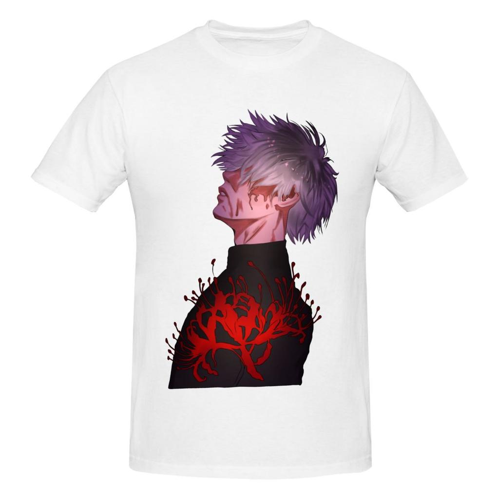 Unisex Anime Tokyo Ghoul Spider Lily Trending T Shirt Vintage Big Size Cotton Sleeve Custom Shirts