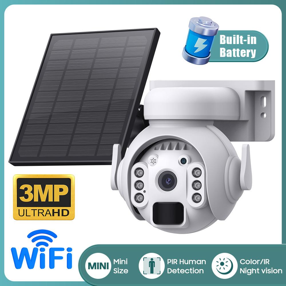 

Q55 12X Zoom Single-Lens 3MP Solar-Powered Surveillance Camera,WiFi Version A