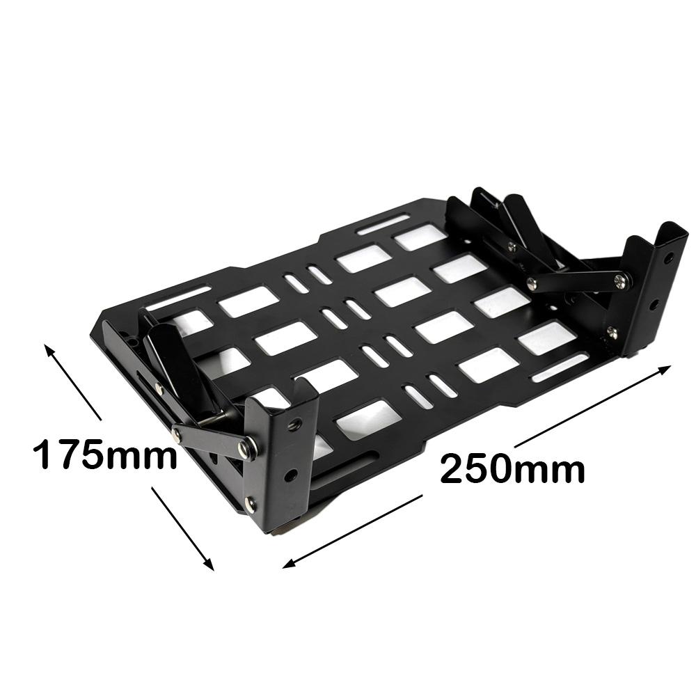 Folding Aluminum Motorcycle Trunk Tail Box Universal Top Case Quick-Mounting Molle Panel Tactical Storage Box Modular Organizer