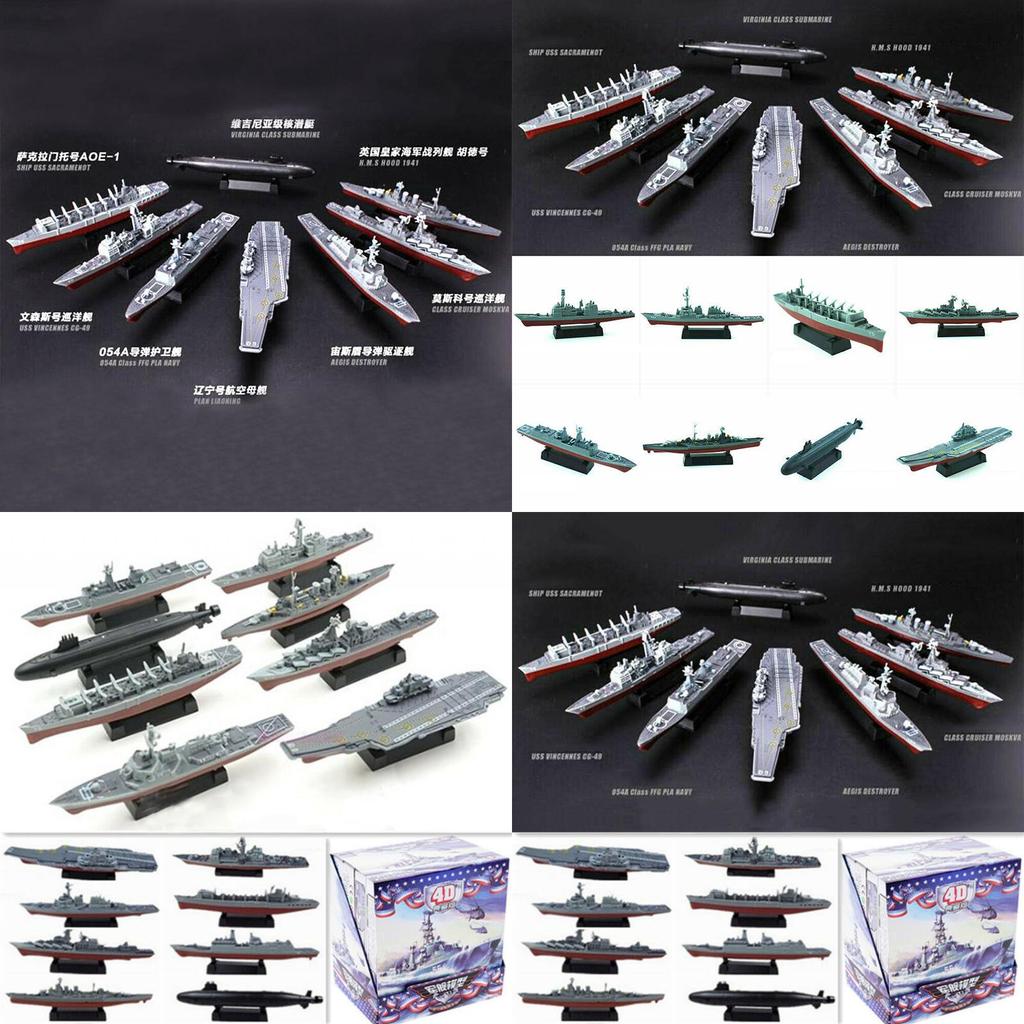 Engaging 4d Assembled Battleship Warship Model Craft For Young Military Enthusiasts
