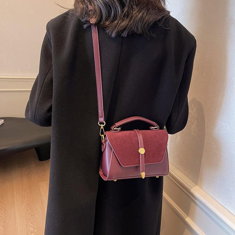 Frosted Texture Women's Handbag New Trend Retro Single Shoulder Bag High-End Small Square Crossbody Bag
