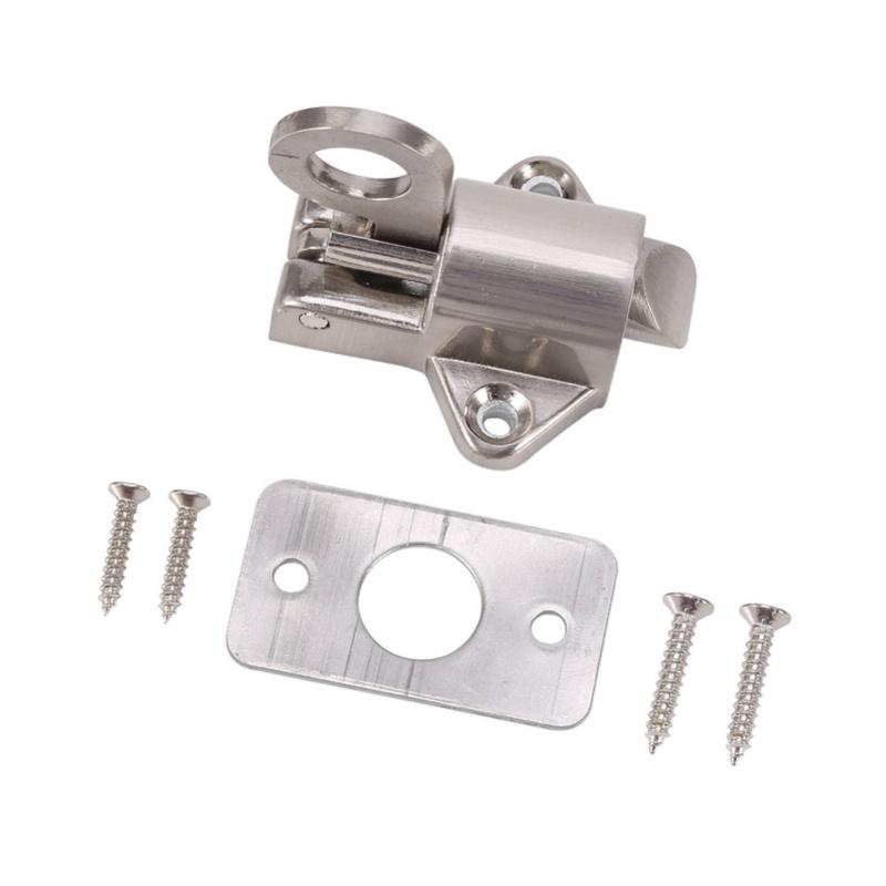 Window Gate Security Pull Ring Spring Bounce Door Bolt Aluminum Latch Lock