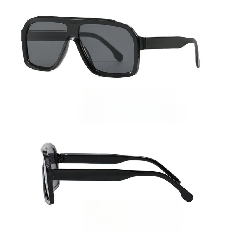 Women's sunglasses, retro large-frame square sunglasses, male and female pilot sunglasses.