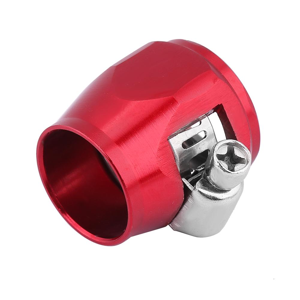 Car Oil Fuel Hose End Clamp Finisher Water Line Clip Hose Connectors AN4 12mm Red