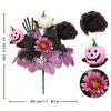 Foam Pumpkin Artificial Flower Bouquet Silk Leaves Halloween Decorative Flower  Thanksgiving