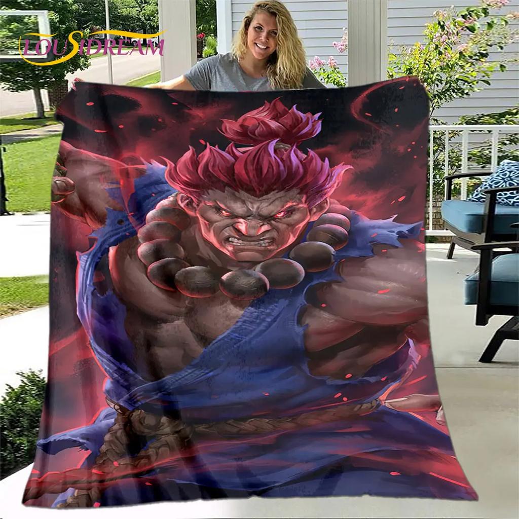 Street Fighter Retro Game  Gamer Soft Plush Blanket,Flannel Blanket Throw Blanket for Living Room Bedroom Bed Sofa Picnic Cover