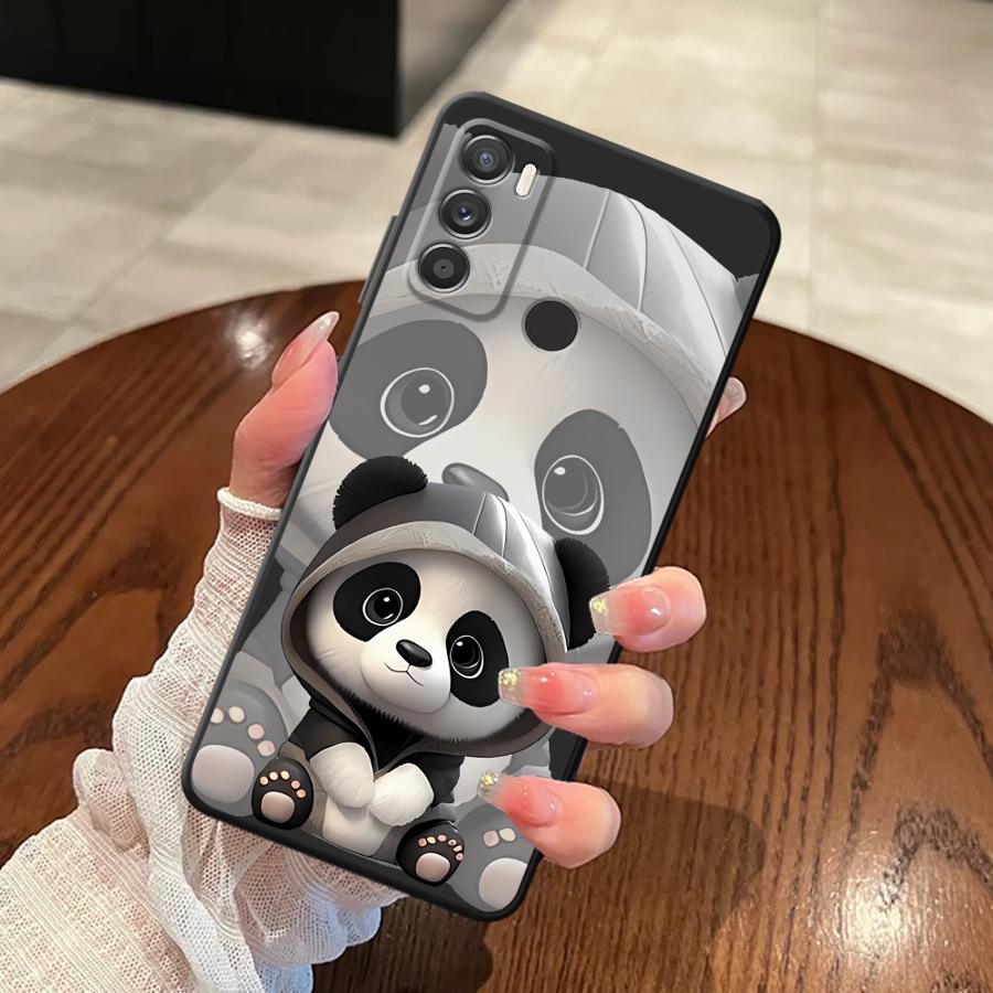 Case for Motorola Moto G60s G52 G53 G30 G22 Edge40 Edge 20 Pro 30 Lite G51 G73 G50 G71 G32 Phone Cover Cute Panda