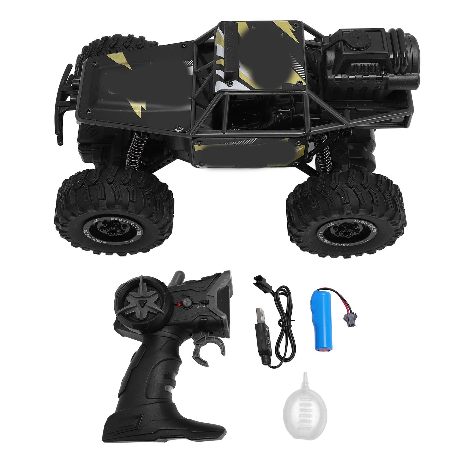 

Внедорожник на радиоуправлении 2,4 ГГц с функцией распыления и подсветкой, 5-канальная беспроводная машинка на пульте управления, игрушка для детей, сплав чёрный