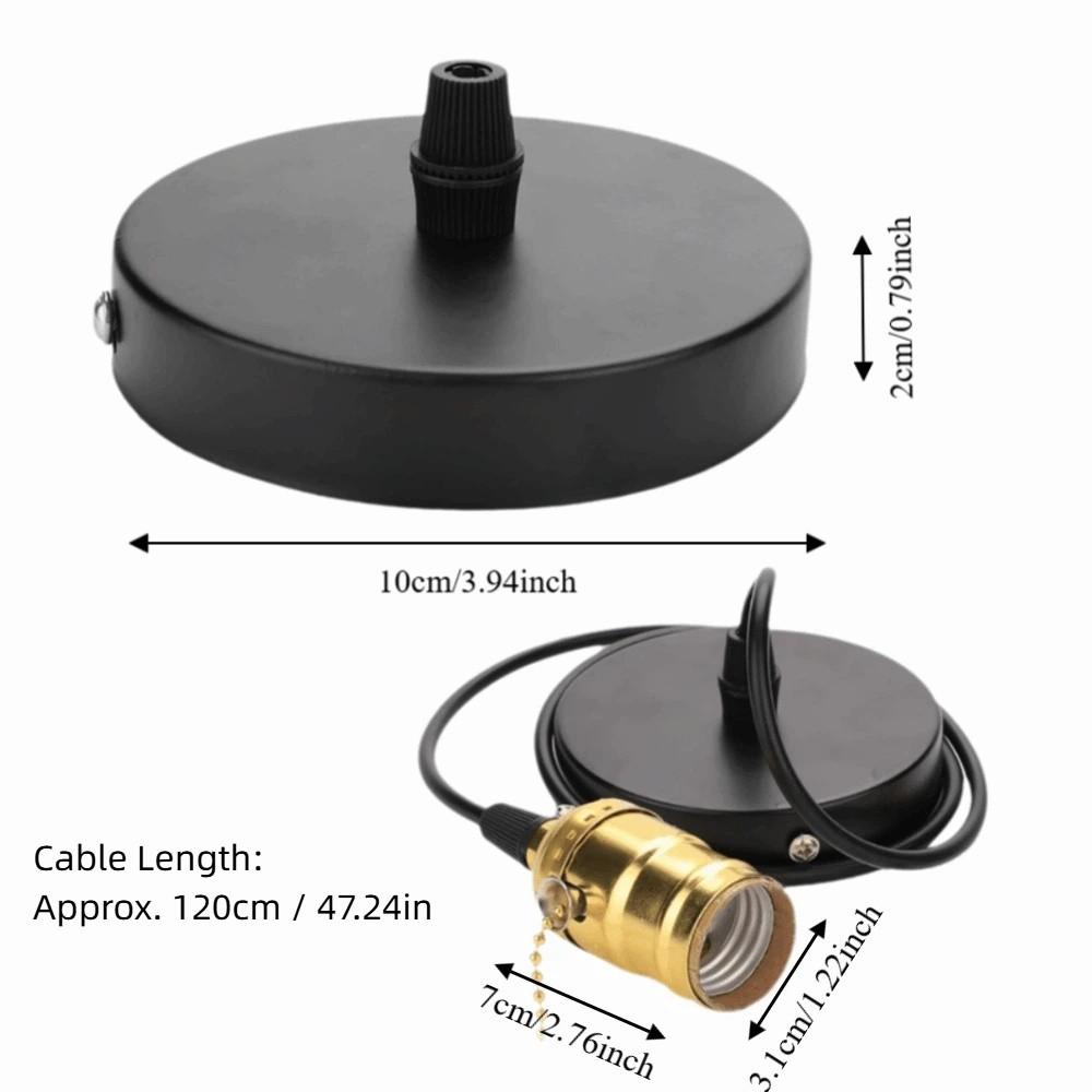 Vintage With Pull Chain Switch Pendant Light Holder Ceiling Mounted E26 E27 Pendant Lamp Holder Hanging Pendant Light Kit Cafe