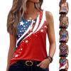 Square Collar Tank Top Women Print Tank Tee Casual Loose Fit Sleeveless Shirt