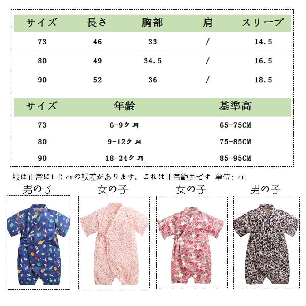 Reegoo Peter Baby Jinbei Summer Kimono Rabbit Size Ages Months Boys' Coverall, Romper, 100% Cotton, Suit, Festival, Pink, Design, 90, 18-24