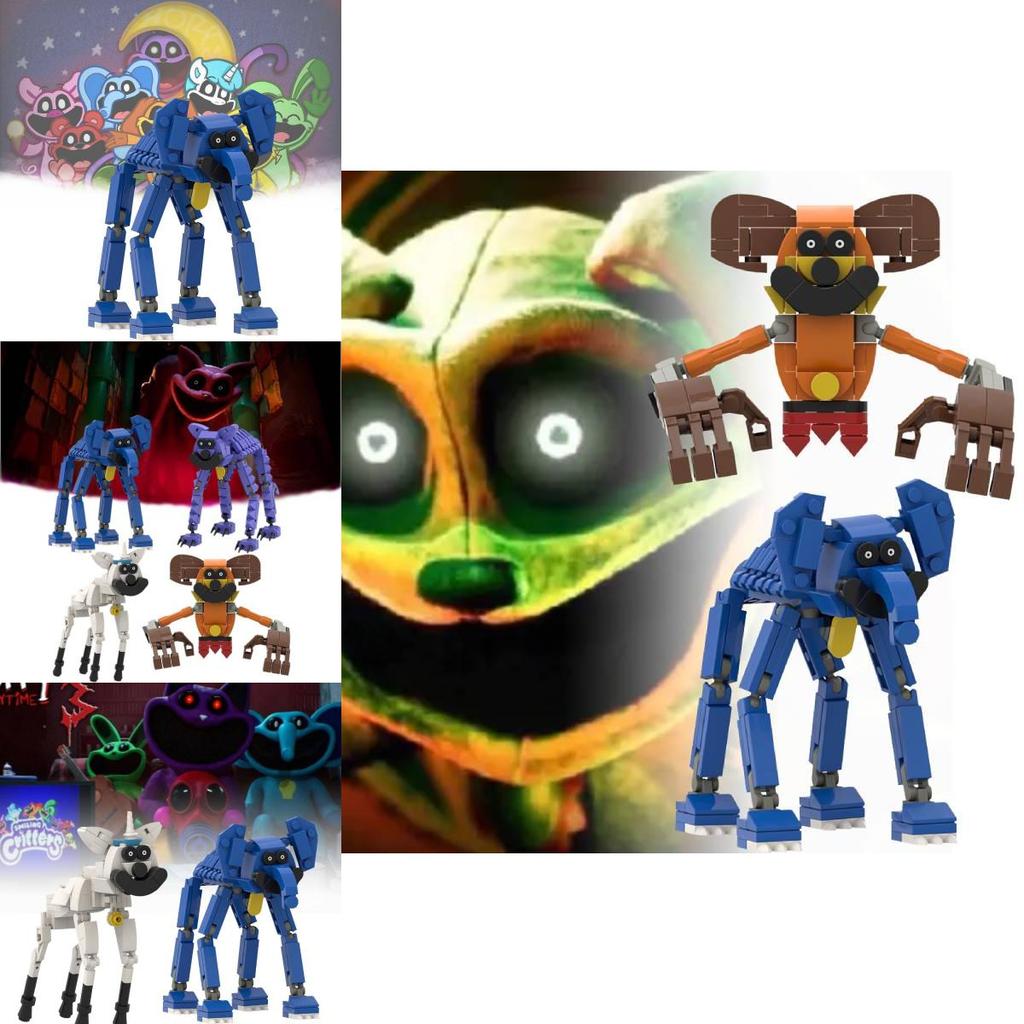 Entzückende lächelnde Tier-Puzzleteile DIY Modell Spielzeug Hochwertige Kunststofffiguren