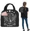 Rockabilly Guitare Rockers Rock N Roll Ailes Sac à Lunch Isotherme pour Femmes Enfants Boîtes Alimentaires Portables Boîte à Lunch Thermique Sac Fourre-tout