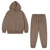 Kinder Hoodie Set 320G Waffelstrick Dick Einfarbig Jungen Mädchen Freizeit Sportbekleidung Zweiteiliges Outfit