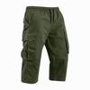 Men Cargo Shorts with Drawstring Waist Multi Pocket Design Casual Mid Length Workwear Pants for Outdoor Activities and Everyday Use