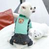 Dog Quad Striped Bear Overalls Size Dog Clothes Skirt Pants Pet Clothes Cat Supplies