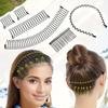 1 Satz (3 Stück) Böhmische Welle Haarspangen-Set: geeignet für Mädchen zum Gesichtwaschen und Schminken, Sport, multifunktionelles Haaraccessoire