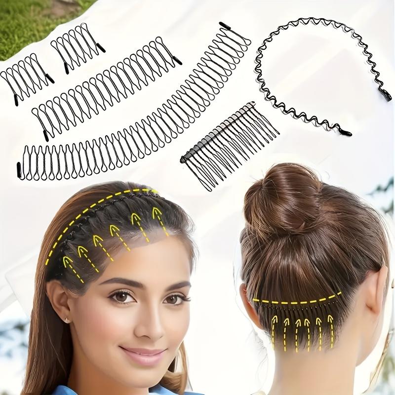 1 set (3pcs) Set de cleme de păr cu val boem: potrivit pentru fete pentru a se spăla fața și machiajul, exerciții fizice, accesorii de păr multifuncționale