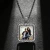 European Hip Hop Personalized Round Photo Men's Necklace