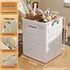 Foldable Large-Capacity Laundry Hamper with Wheels for Bathroom/Toilet