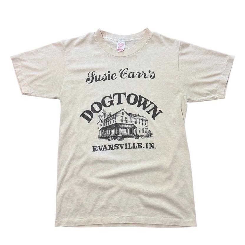 Vintage 80s Susie Carrs Dogtown Evansville USA Architecture Graphic Art T-Shirt M