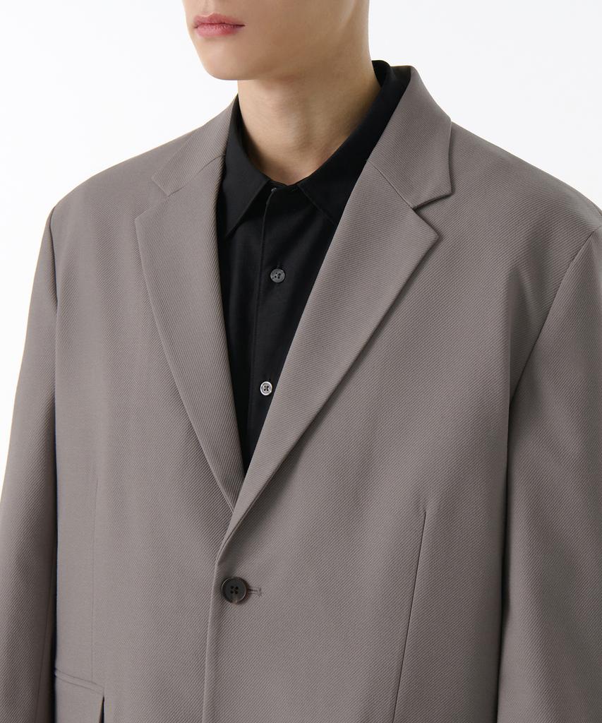 Musinsa Standard Whipcord Relaxed Blazer [Grayish Beige]
