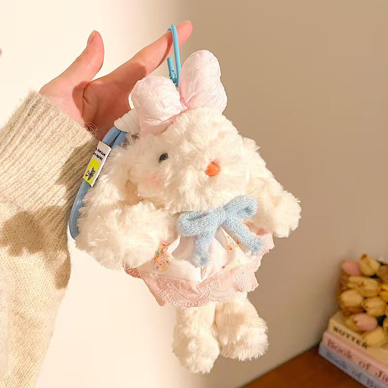 Princess Cartoon Rabbit Plush Keychain Cute Girls' Gift Bag Charm