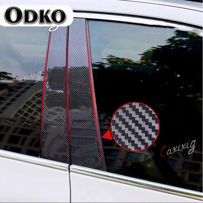 8Pcs Car Door Window Pillar Posts Trim Covers Sticker For BMW X5 E53 2000 2001 2002 2003 2004 2005 2006