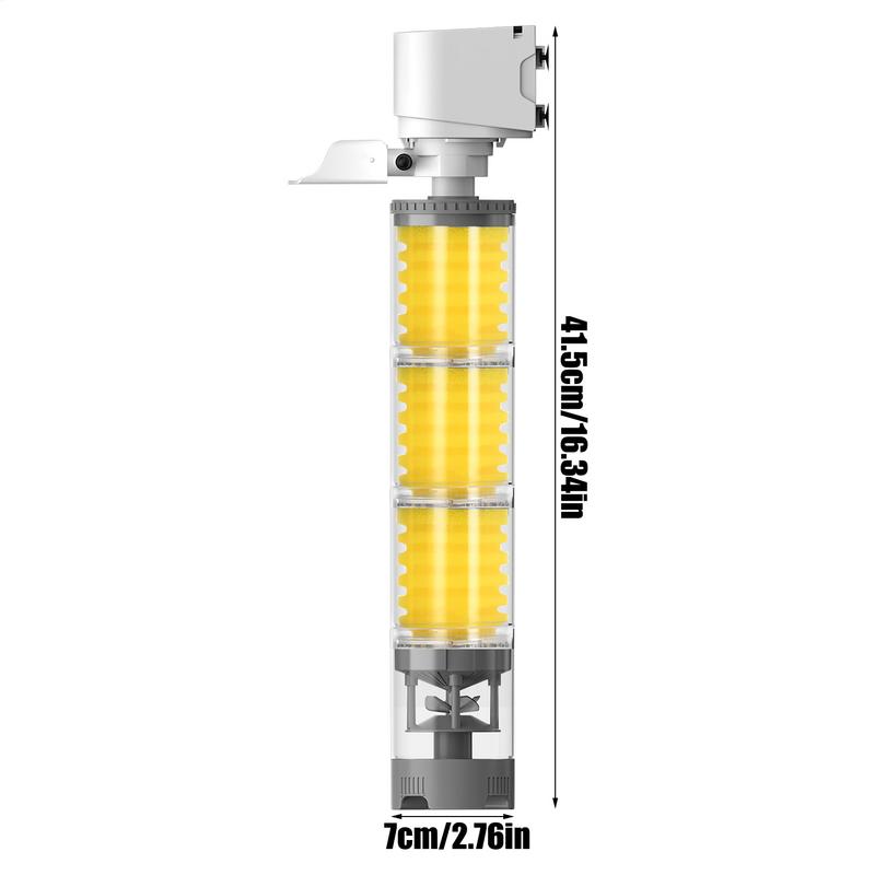 Fish Tank Filter Water Circulation Cleaning Machine Quiet Powerful Multi-stage Aquarium Filter Aerator For Turtle Betta Shrimp