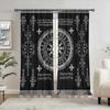 2-Panels Array Symbol Divination Design Curtains - Heat-insulating   Suitable for Decorating Curtains in Various Rooms
