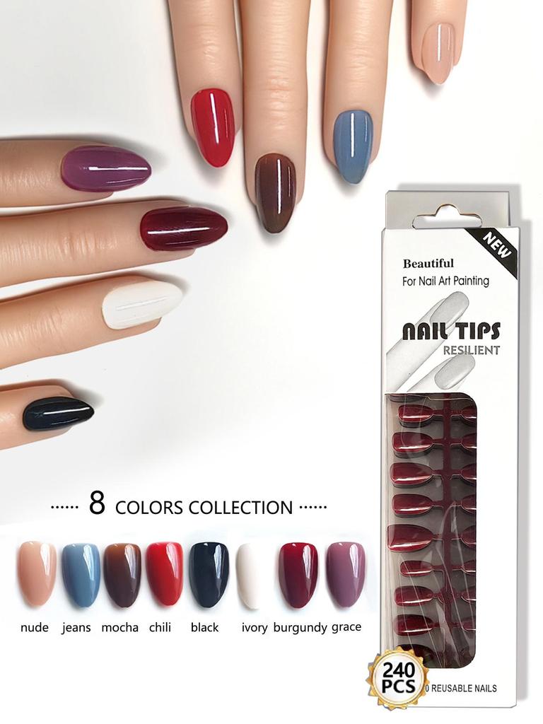 Trending Wearable False Nail Tips Set - Press-On Nails