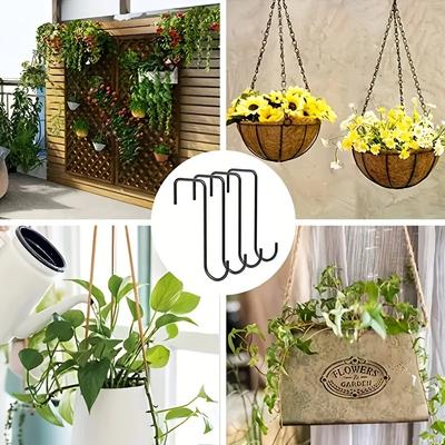 Robuuste plantenhanghaken voor aan de deur, hangende tuinbeugelhaken, geschikt voor het ophangen van planten binnen en buiten, voederbakjes
