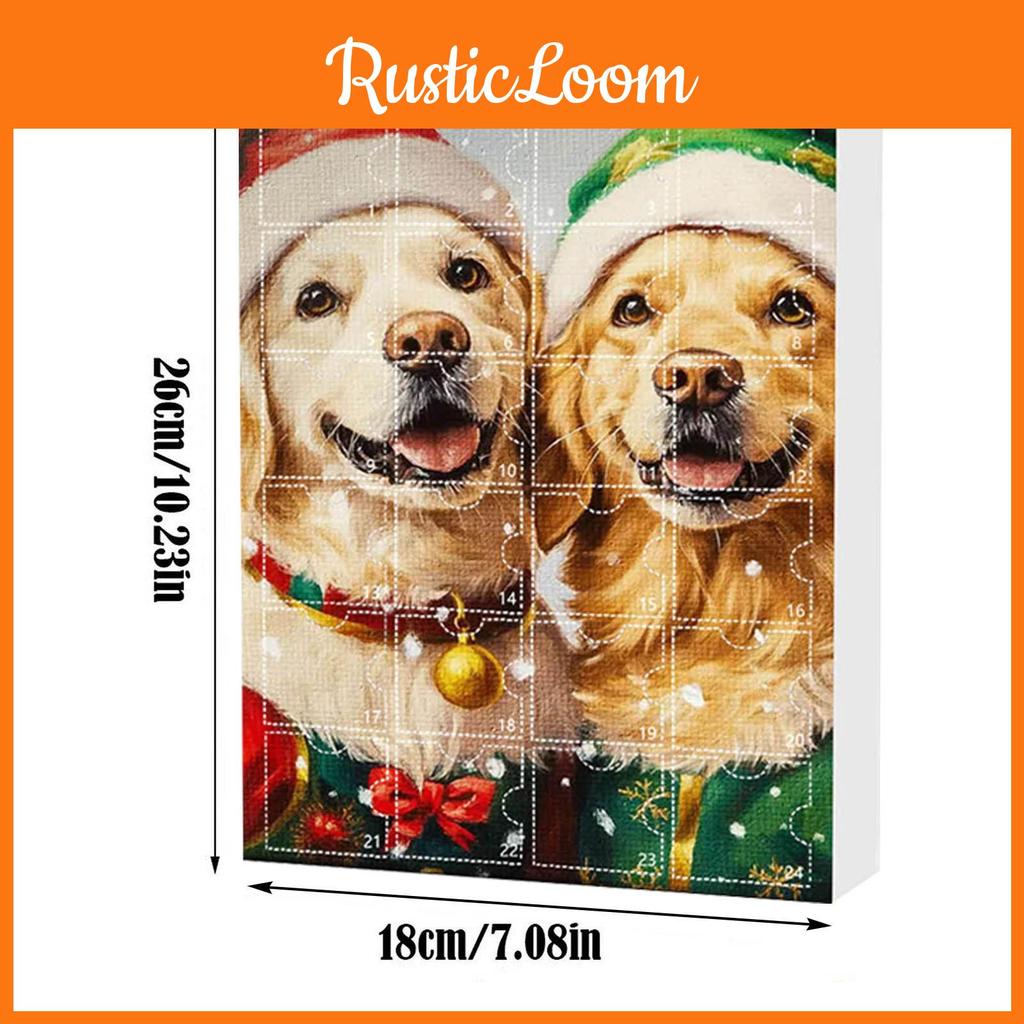 Christmas Pet Dog Advent Calendar Acrylic Hanging Ornaments For Holiday Decor And Gifts