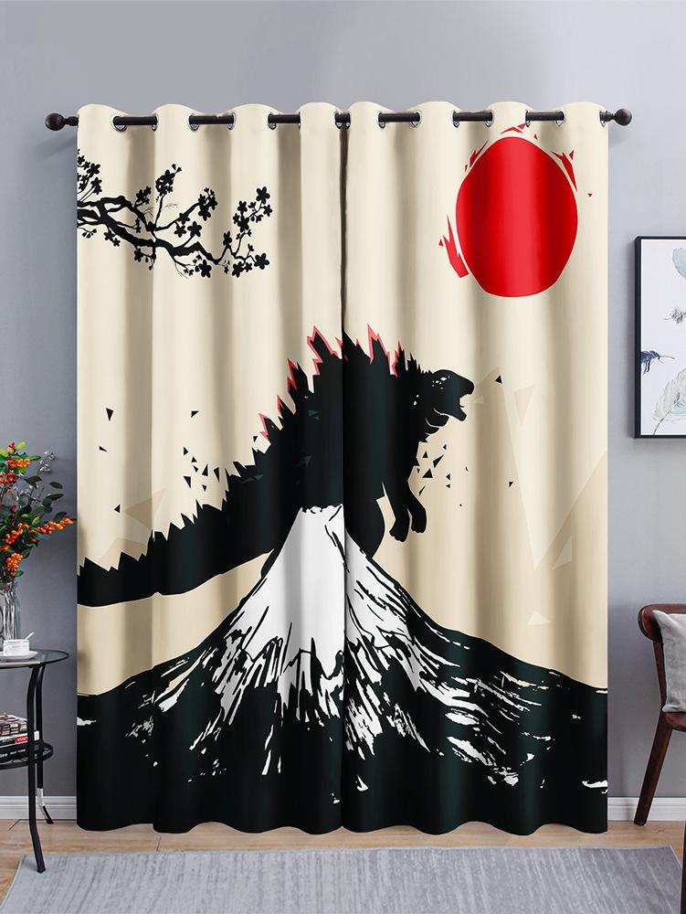 Dinosaur Monster Skull Curtain Shade Bedroom Curtain 3D Digital Printing Shade Curtain