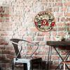 Vintage Retro Tin Sign 8x8 Inch, Baseball Metal Wall Art for Man Cave Garage Bar, American Sports Memorabilia