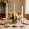 European Style Gold Iron Art Metal Candlestick Ornament