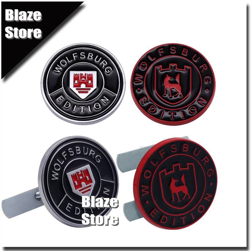 3D Metall Auto Karosserie Kühlergrill Plakette WOLFSBURG EDITION Emblem Auto Aufkleber Für Polo Golf Santana Passat Käfer Touareg