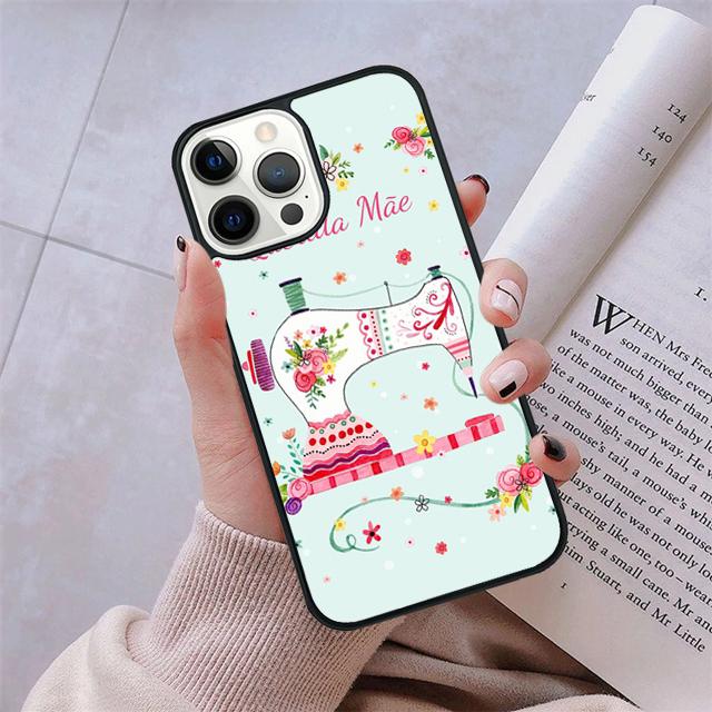 Nähmaschinenmuster Handyhülle Abdeckung Für iPhone 17 Air 16 15 14 Plus apple 16 11 12 13 Pro Max Hülle