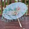 70cm Silk Fabric Tassel Umbrella Chinese Style Ancient Dance Umbrella  Hanfu Photography Prop