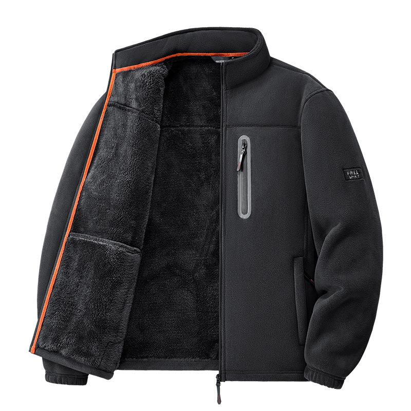 8918A Men's Thickened Fleece Outdoor Jacket - Autumn/Winter Sherpa Style