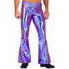 Herrenhosen Nachtclub Metallic Disco Hosen Bell Bottom Lange Hosen