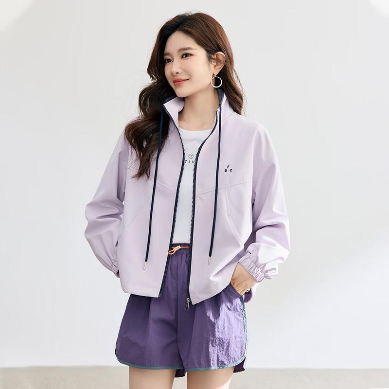 TERRE BLEUE Women s Loose Fit Stand-Collar Jacket M