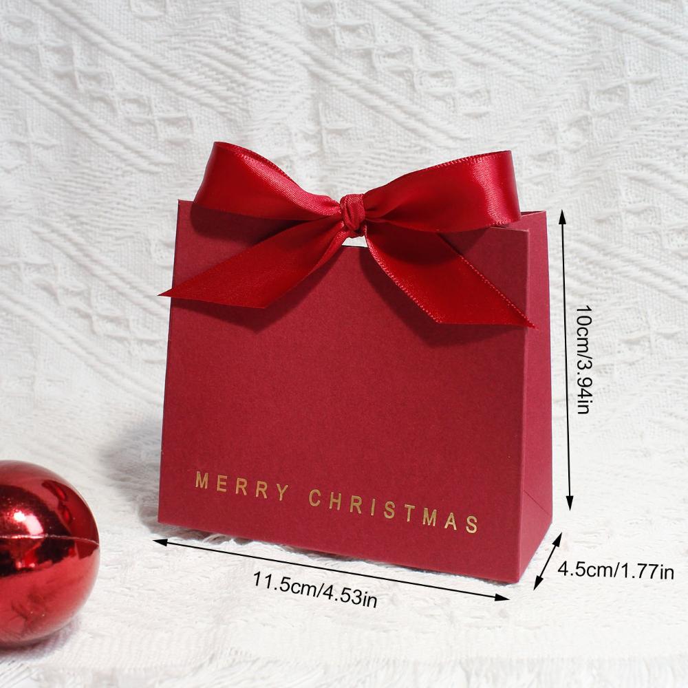 10pcs Gift Box with Ribbon Bow Premium Paper Durable Holiday Presents Festival Decorations Ideal for Family Friends