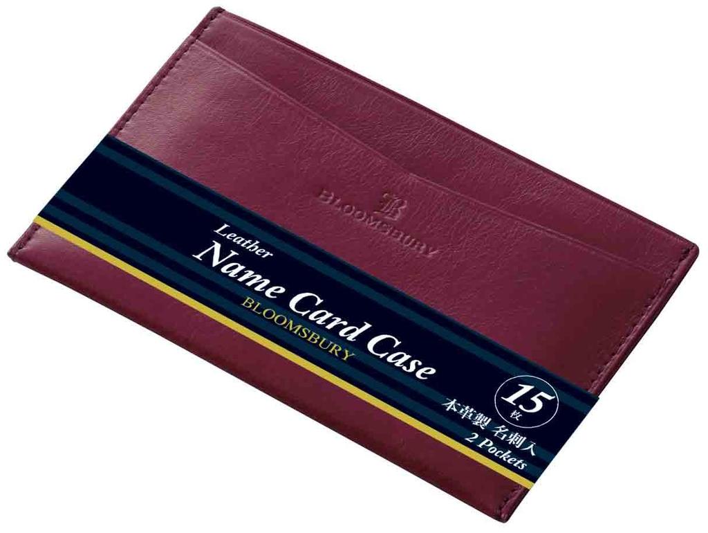 Reimei Fujii Business Card Holder BLOOMSBURY Single Business Card Leather Wine NN8006Z 7×12×1cm