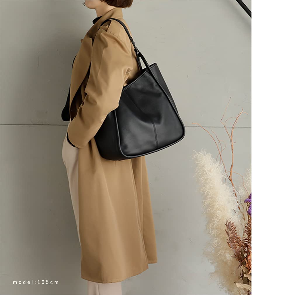 Vita Felice Genuine Cowhide One Handle Tote Bag [VITAFELICE] Women's sib-20002n (Black)