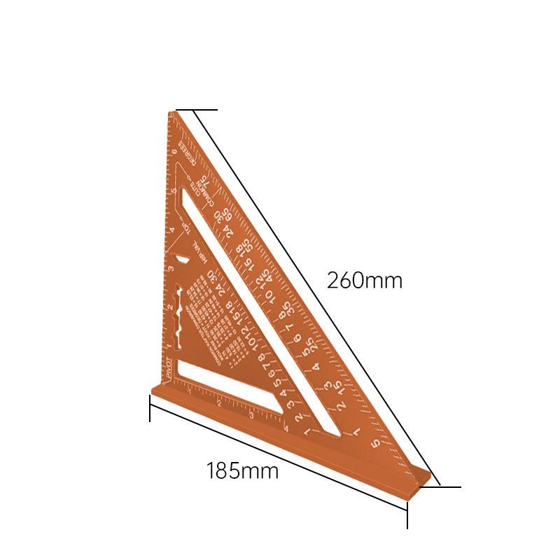 Woodworking Square Aluminum Alloy Measuring Ruler 45/90 Degree Triangle Board Multi Functional Thickened Layout Tool